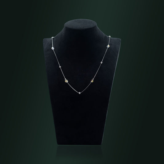 Crystal Diamond Silver Chain