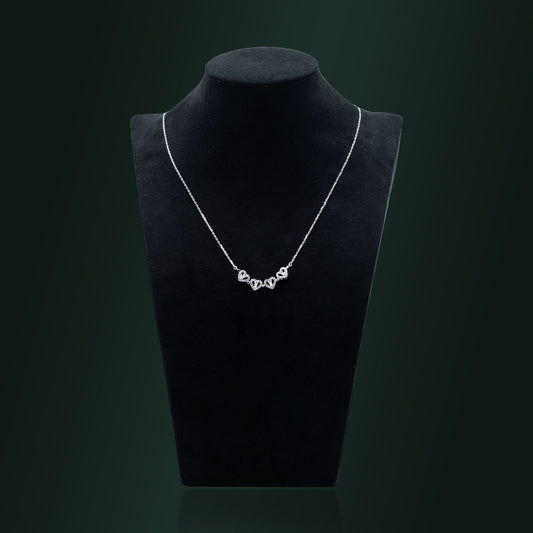 Silver Clover Heart Convertible Necklace
