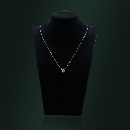 Silver Deer Solitaire Diamond Necklace