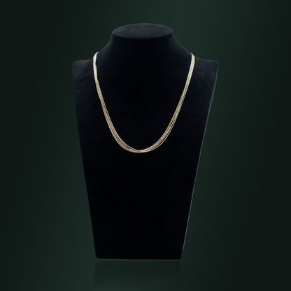 Silver 5 Line Bunch Chain With 3 Colors