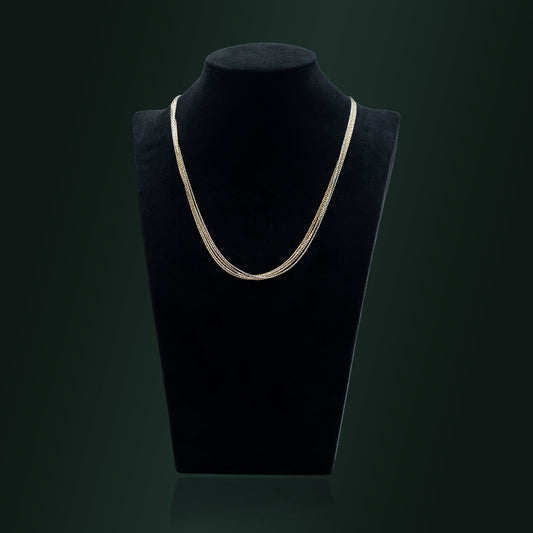 Silver 5 Line Bunch Chain With 3 Colors