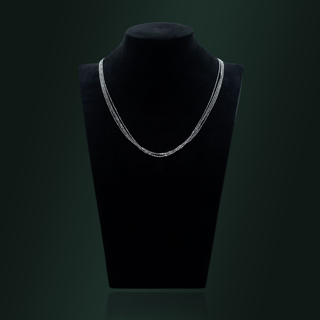 Silver Luxe Round-Cut Bunch Chain