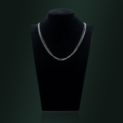 Silver Luxe Round-Cut Bunch Chain