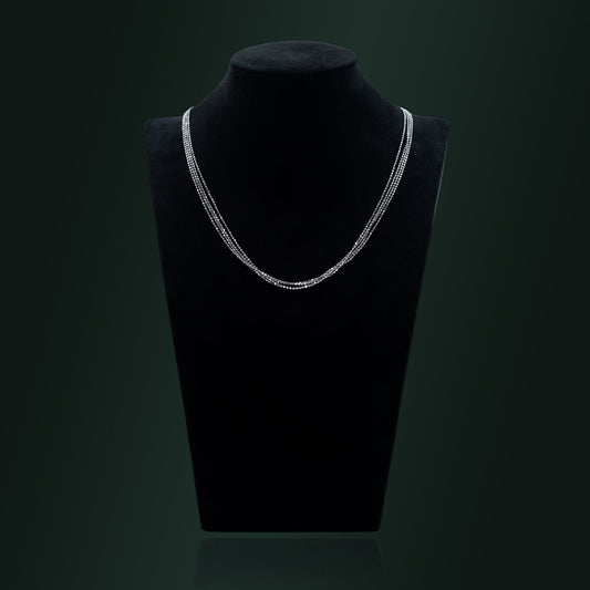 Silver Luxe Round-Cut Bunch Chain