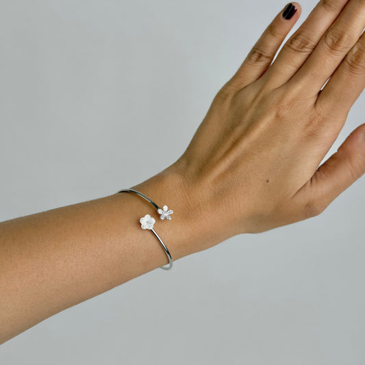 Twin Bloom Elegance Bracelet