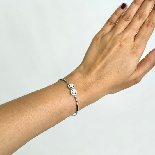 Luna Halo Open Bracelet