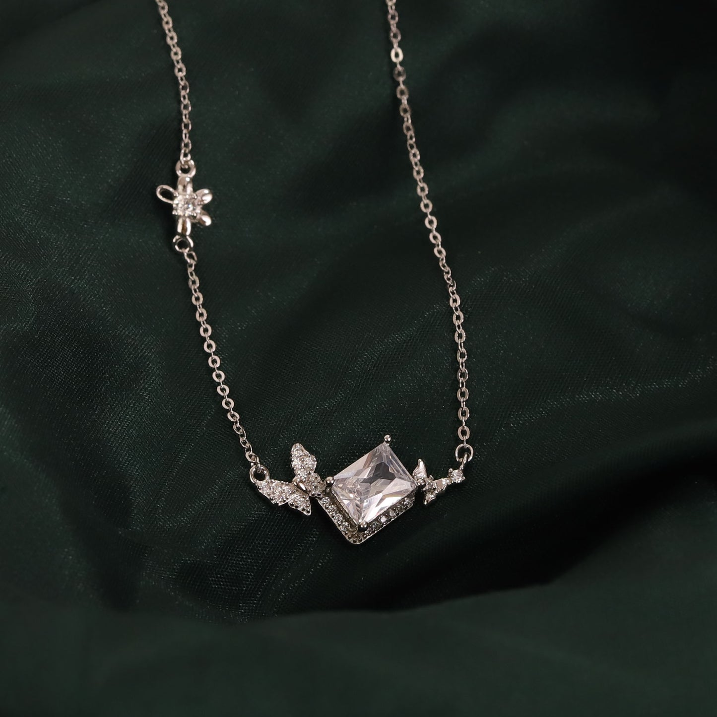 butterfly grace diamond necklace