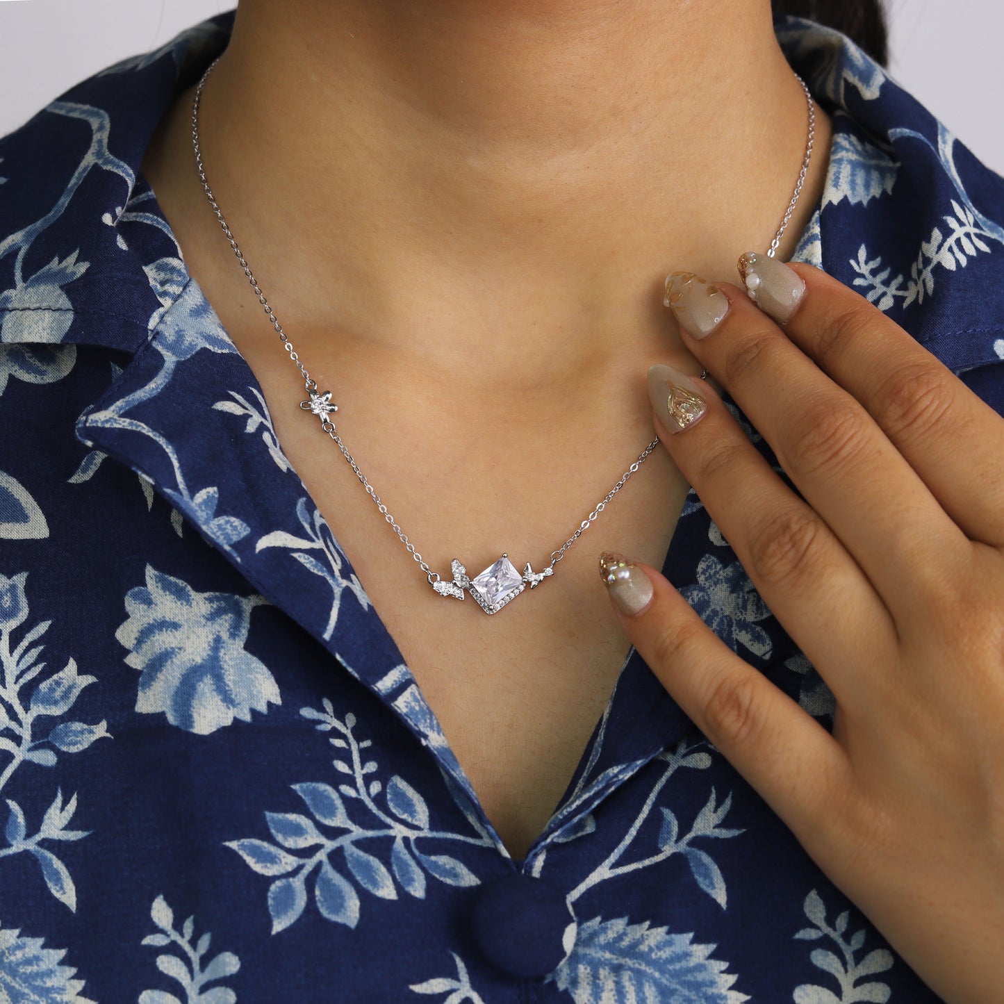 butterfly grace diamond necklace
