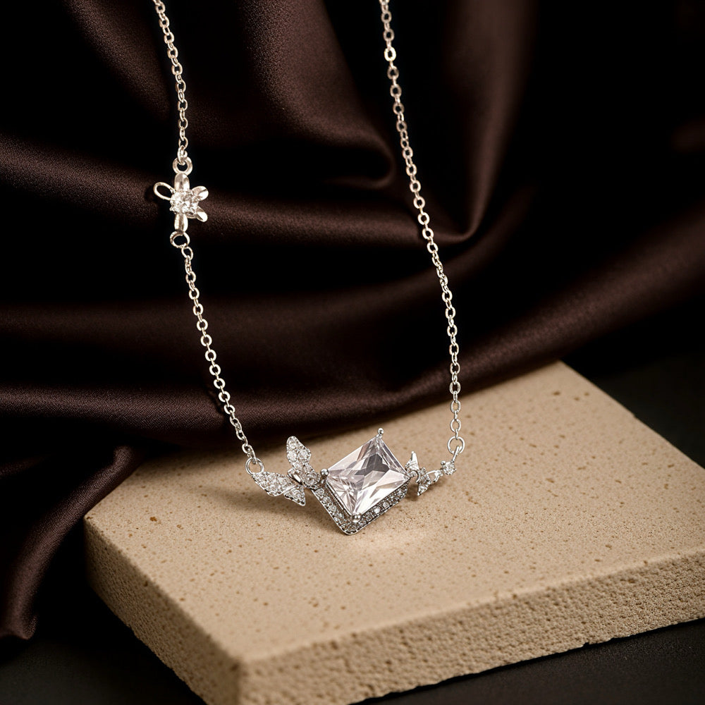 butterfly grace diamond necklace