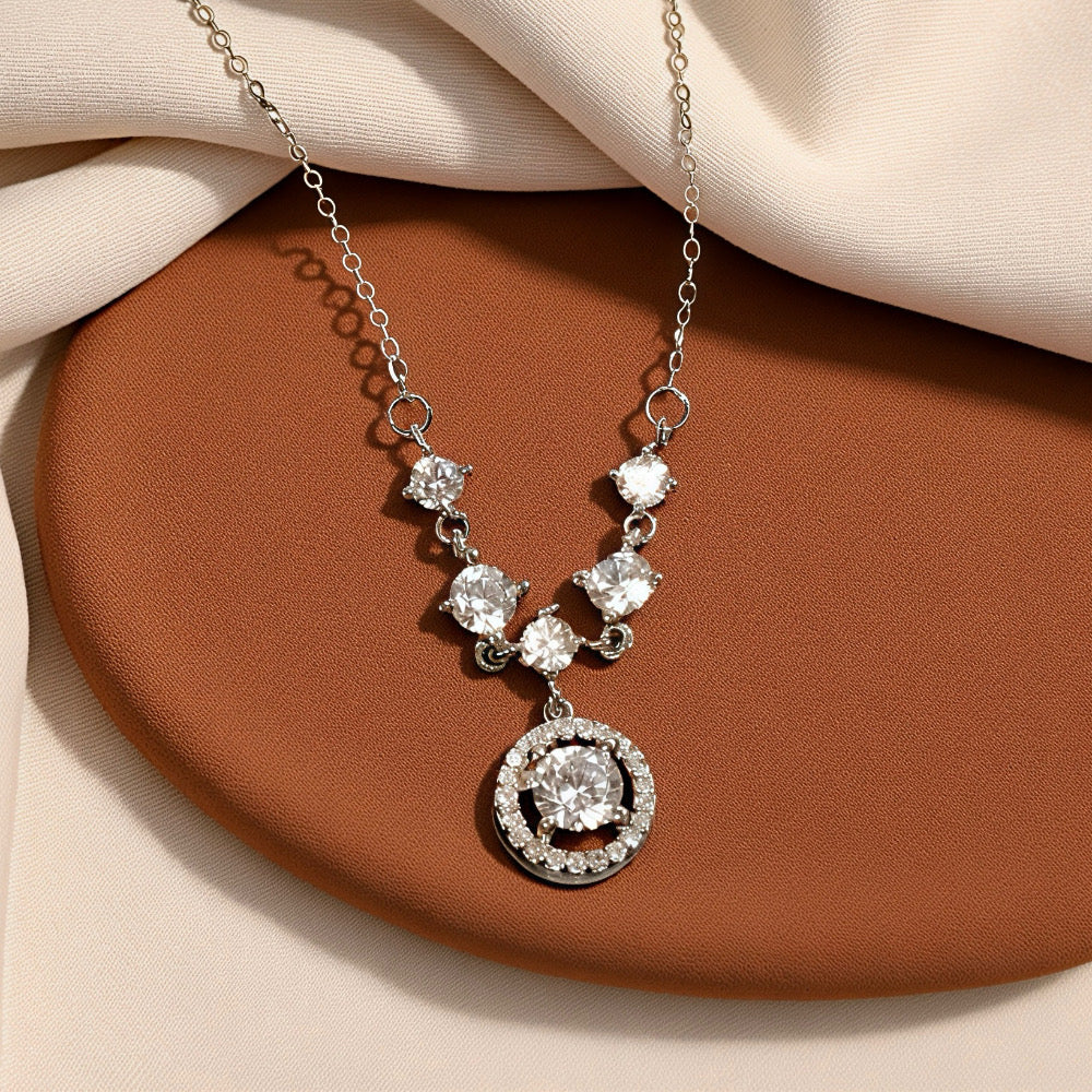 aurora diamond drop necklace