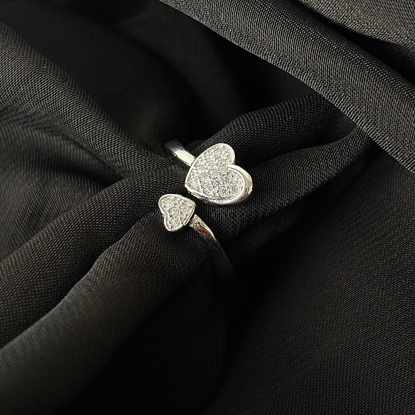 Twin Heart Diamond Ring