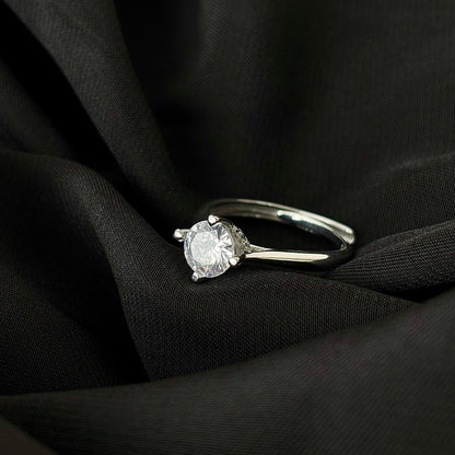 Silver Zenith Solitaire Diamond Ring