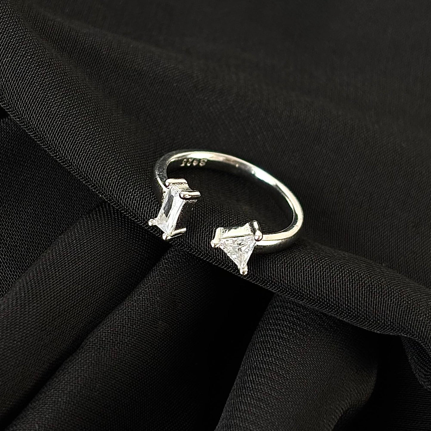 Twin Flame Solitaire Diamond Ring
