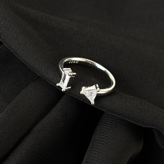 Twin Flame Solitaire Diamond Ring