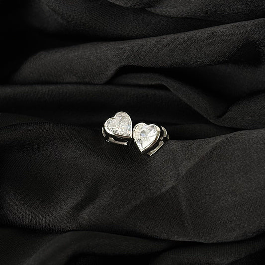 Lustrous Heart Studs