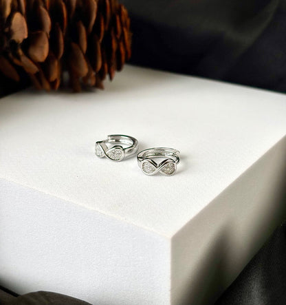 Infinity Sparkle Hoop Earrings