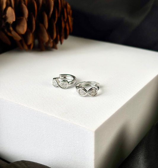 Infinity Sparkle Hoop Earrings
