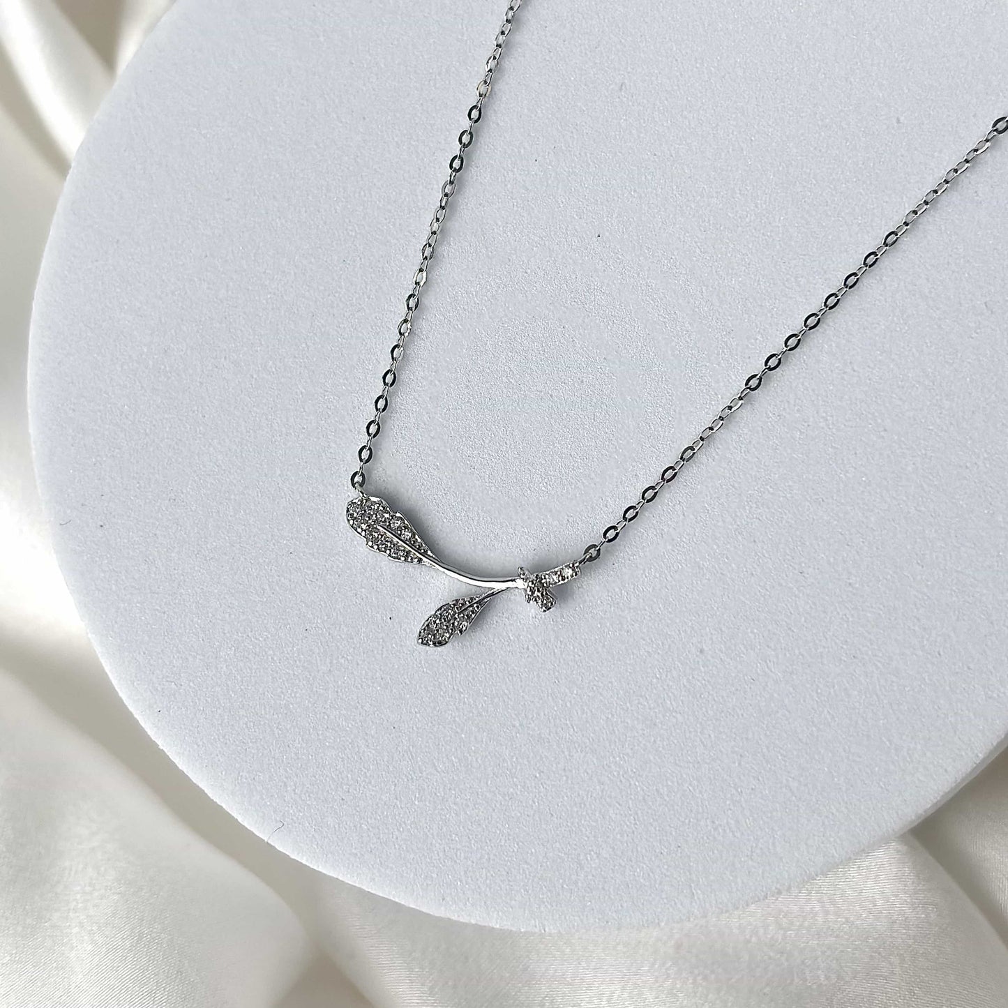 Silver Leaf Whisper Necklace