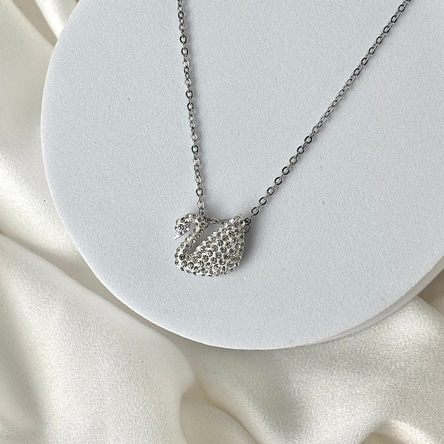 Celestial White Swan Necklace