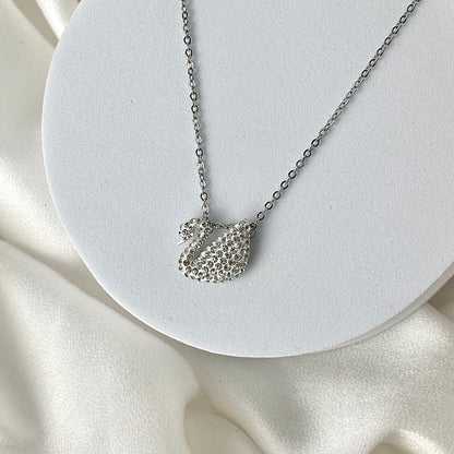 Celestial White Swan Necklace