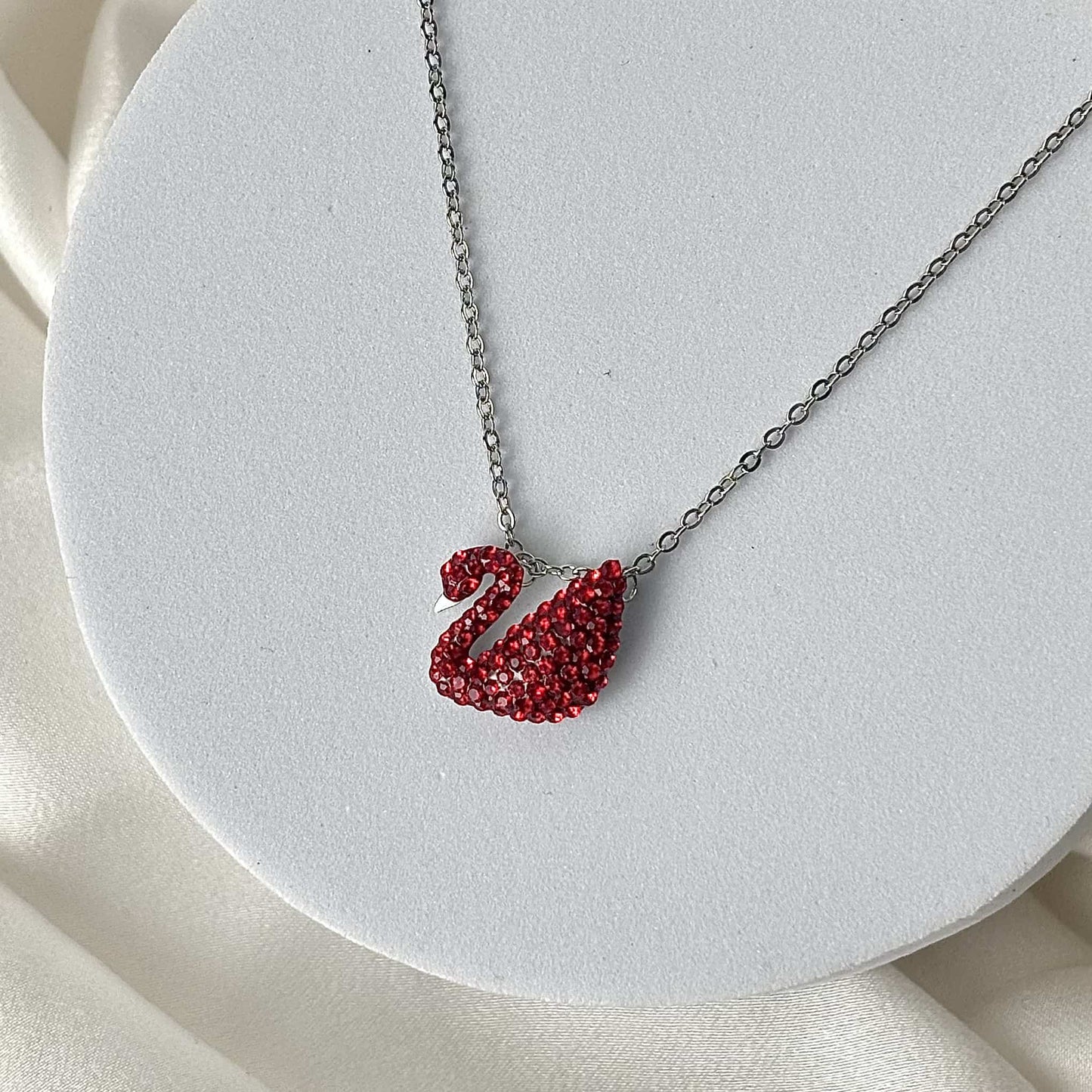 Celestial Red Swan Necklace