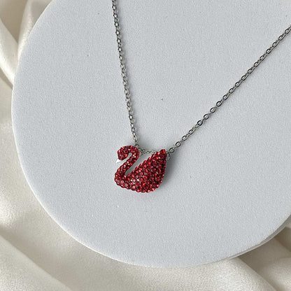 Celestial Red Swan Necklace
