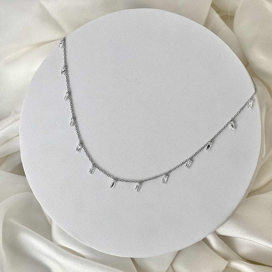 Sterling Rectangle Diamond Shimmers