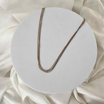 Silver 5 Line Bunch Chain With 3 Colors