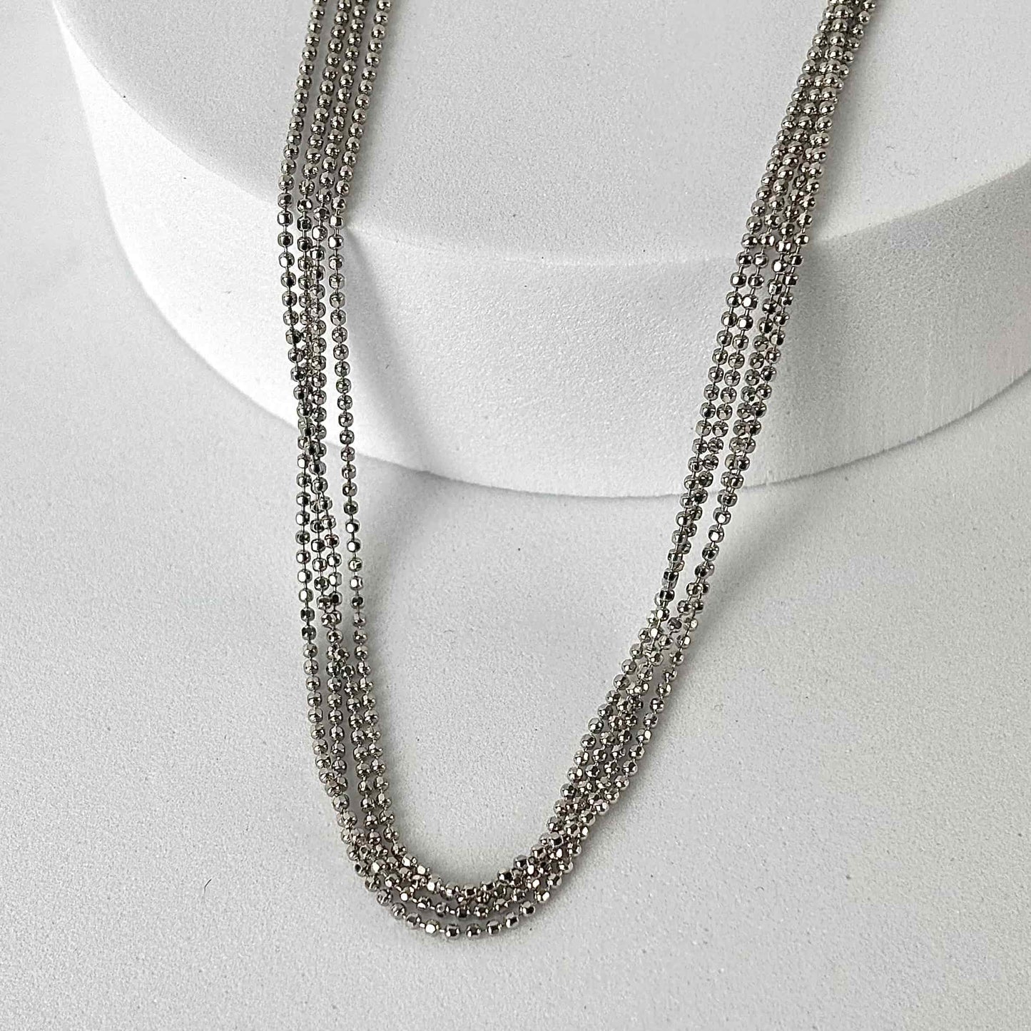Silver Luxe Round-Cut Bunch Chain
