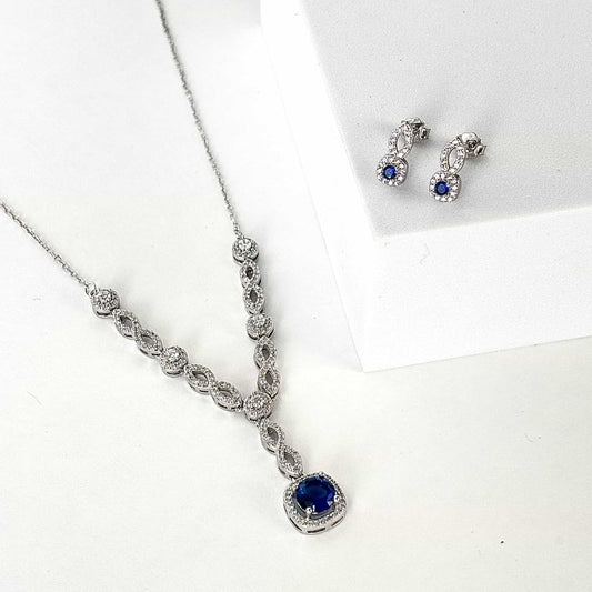 Verdant Blue Necklace Set