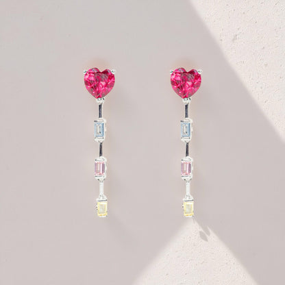 Shimmering Heart Red Diamond Set