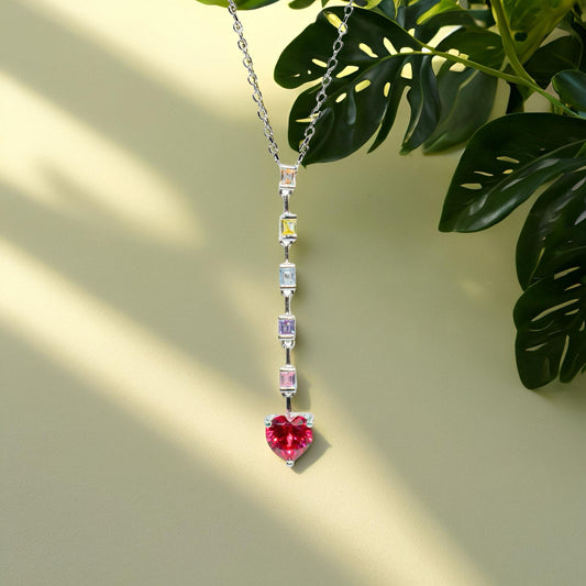 Shimmering Heart Red Diamond Set