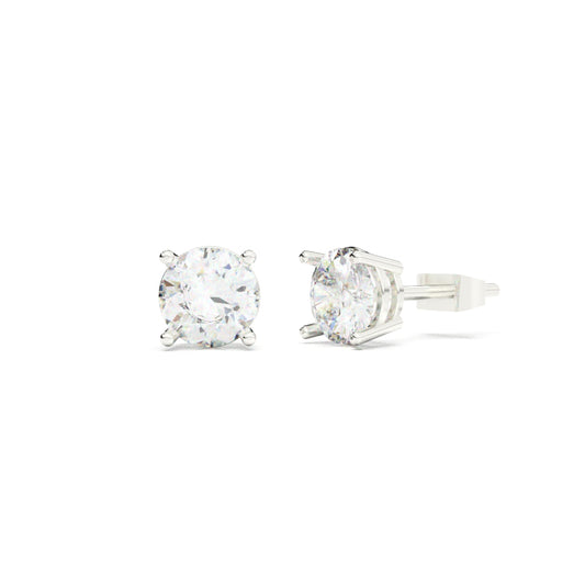 solitaire diamond stud earring