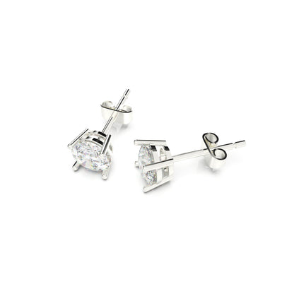 Luxe round Solitaire Earrings - SILTREE