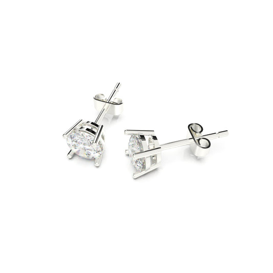 Luxe round Solitaire Earrings - SILTREE