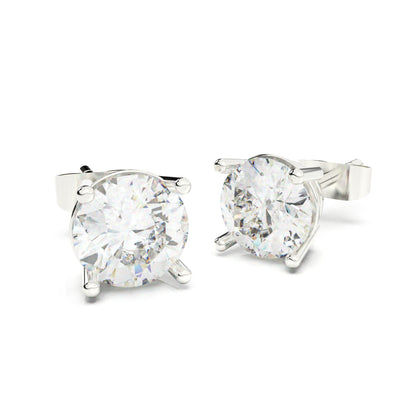 Luxe round Solitaire Earrings - SILTREE