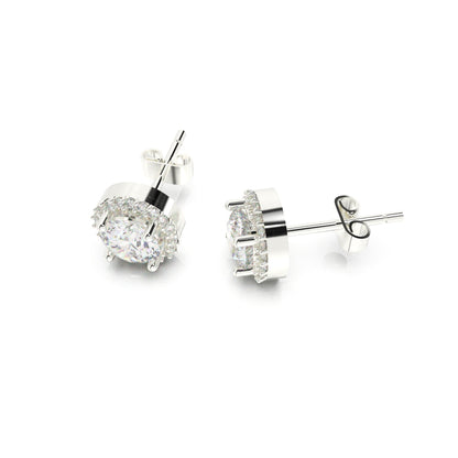 Solitaire Glamour Glow Round Studs - SILTREE