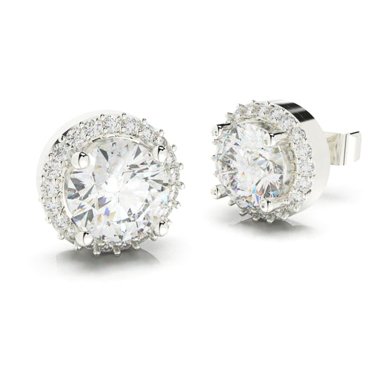 Solitaire Glamour Glow Round Studs - SILTREE