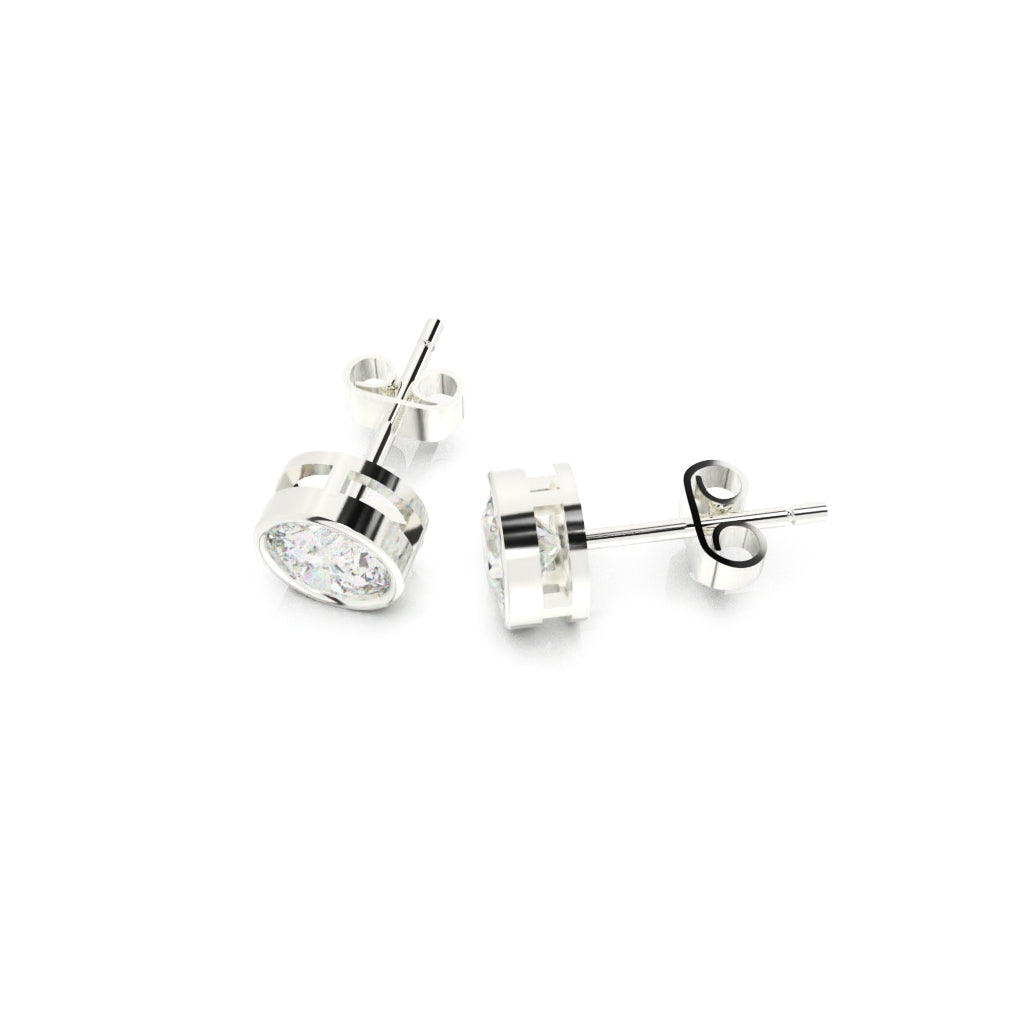lustrous round studs - siltree