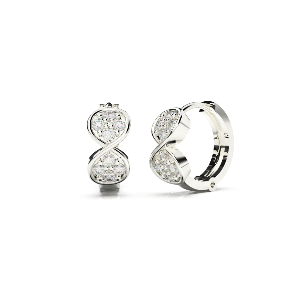 infinity symbol silver bali earring
