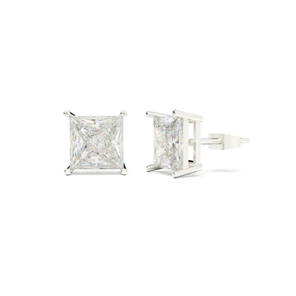 Luxe Square Solitaire Earrings - SILTREE
"square shape diamond stud earring"