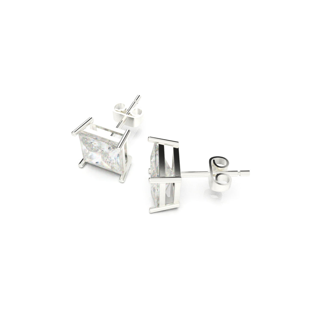Luxe Square Solitaire Earrings - SILTREE