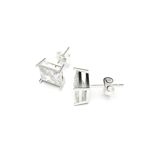 Luxe Square Solitaire Earrings - SILTREE