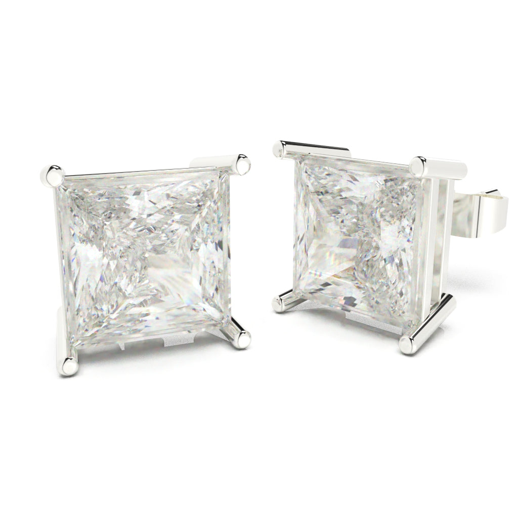 Luxe Square Solitaire Earrings - SILTREE