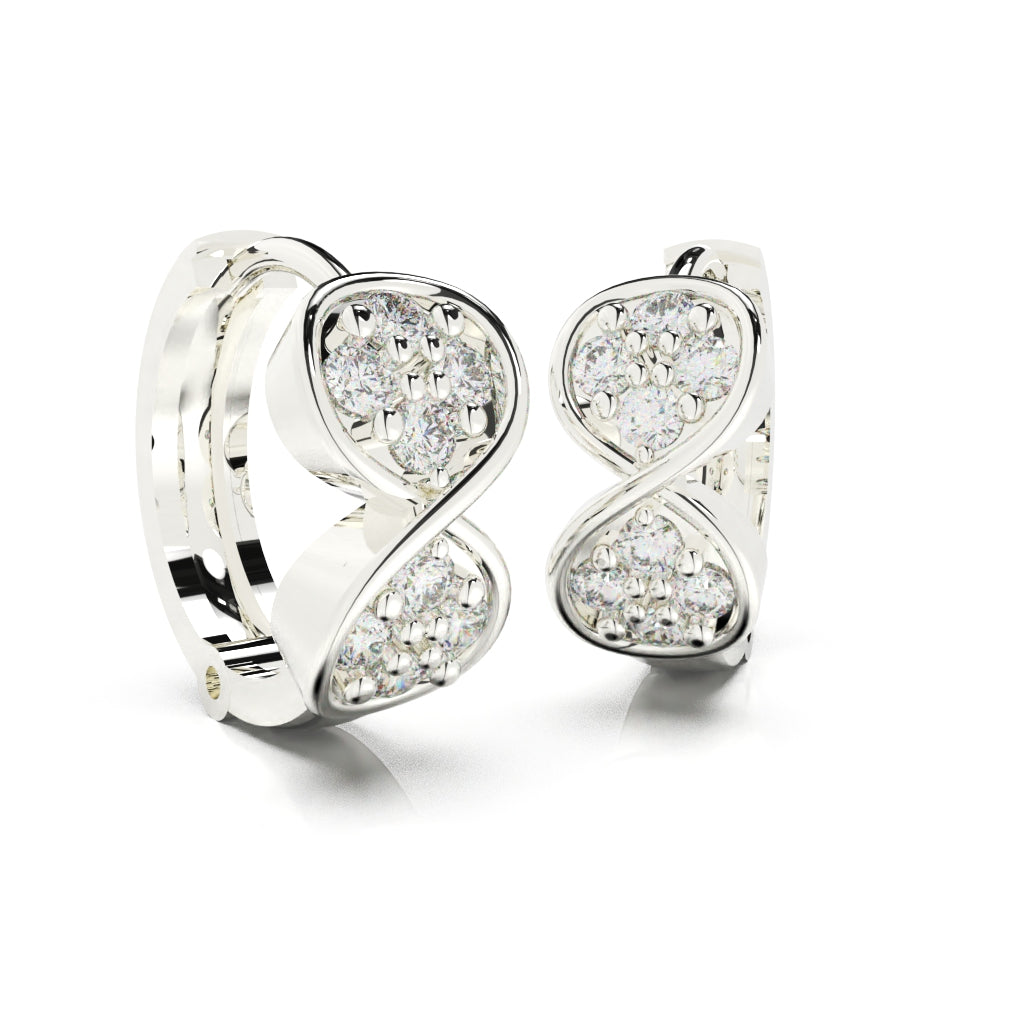 Infinity Sparkle Hoop Earrings
