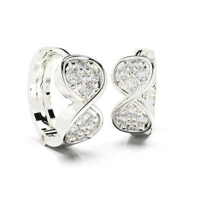 Infinity Sparkle Hoop Earrings