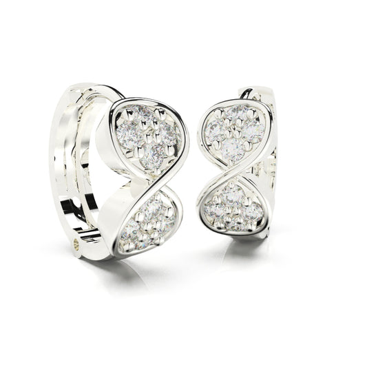 Infinity Sparkle Hoop Earrings