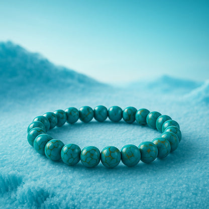 Natural Turquoise crystal bracelet for protection, luck and positive energy – Siltree Divine Energies