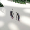 Opal Glow Curve Earrings
