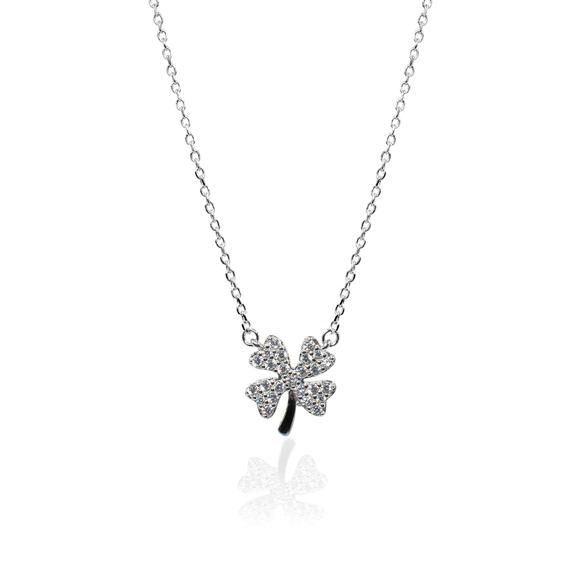 Silver Flower Necklace - SILTREE
"diamond studded flower silver necklace"